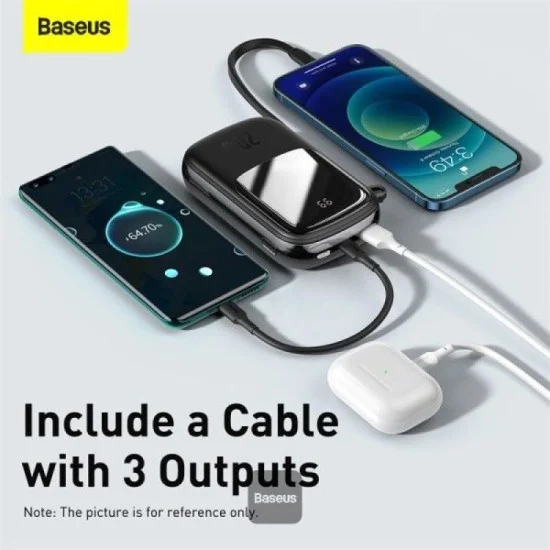 Baseus Qpow Pro Digital Display Fast Charge Power Bank 20000Mah 20W Ip Edition Black